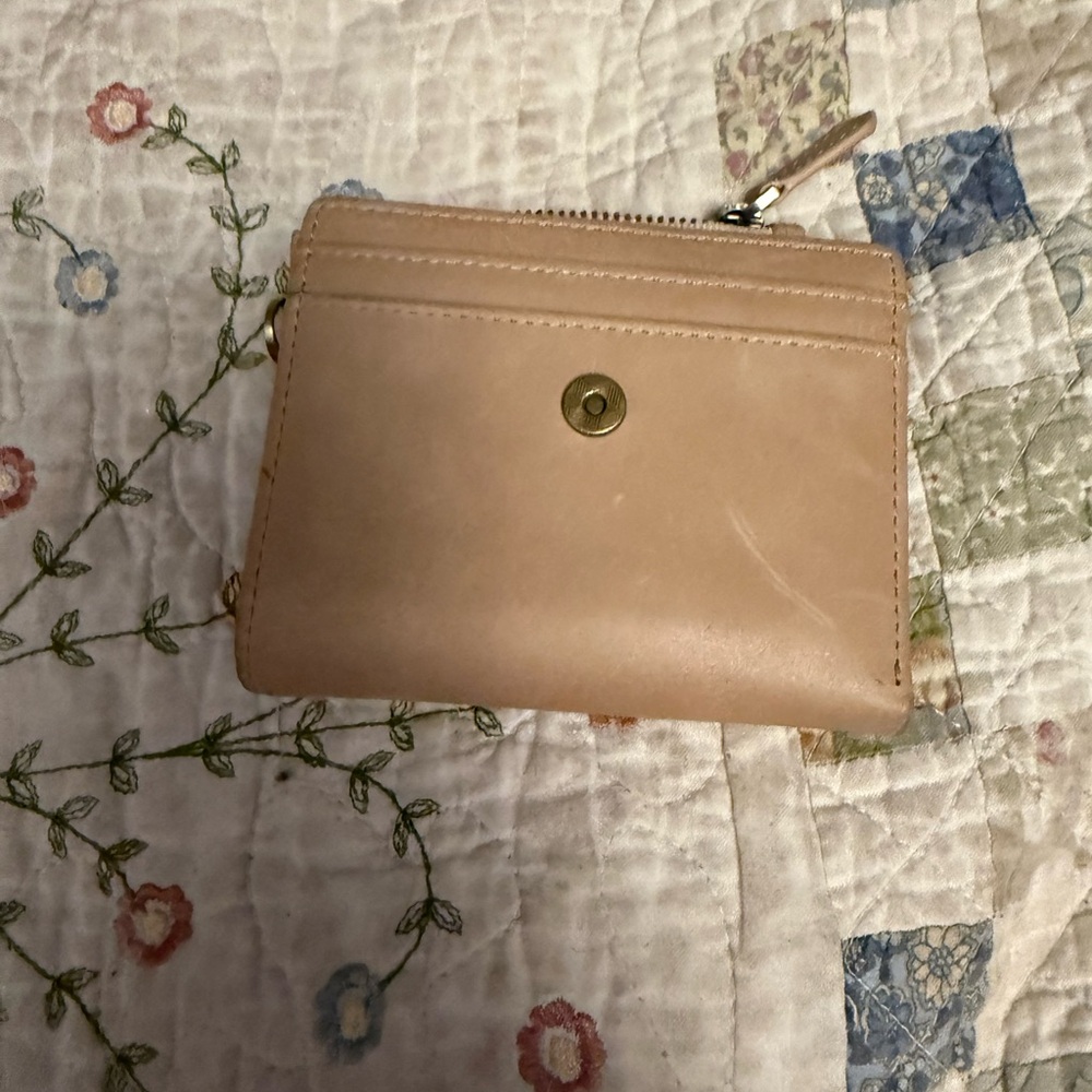 Andor Compact The Denner Nude Pink Leather Wallet with Snap Closure